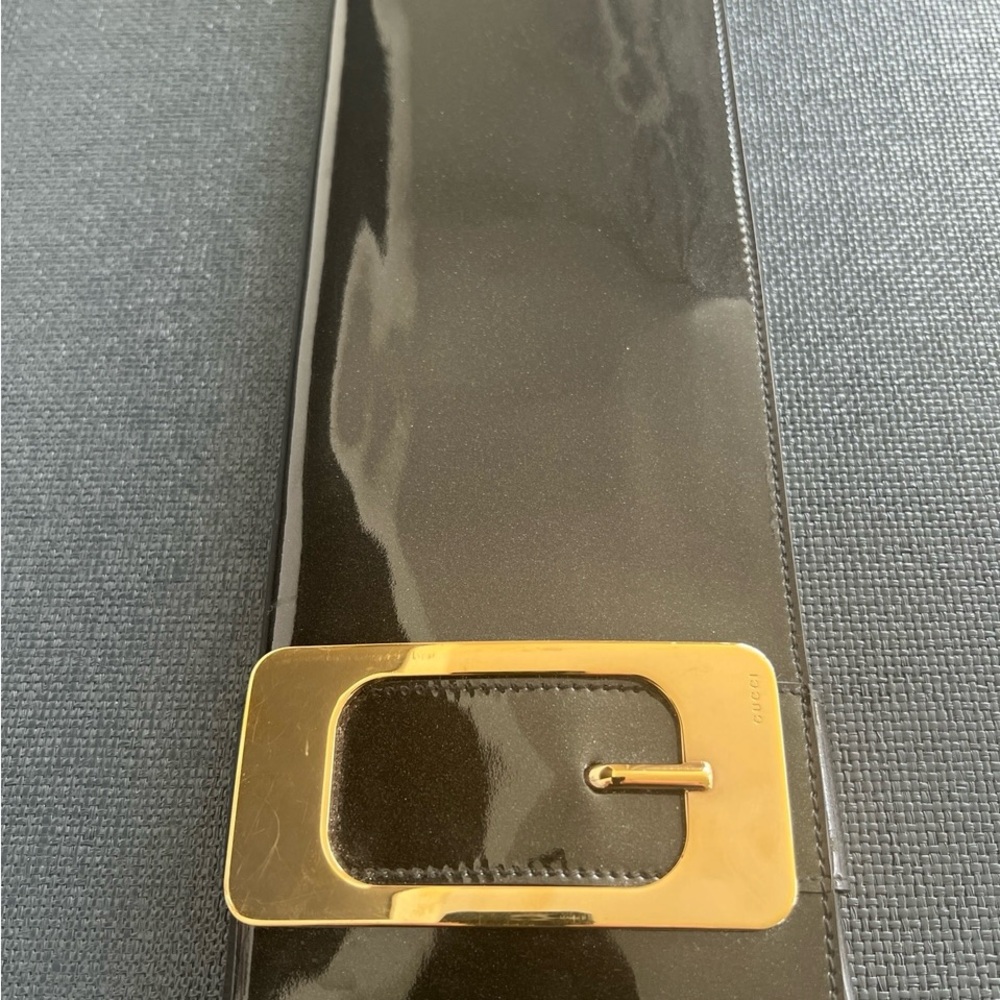 Gucci Black Clutch with Gold Buckle - Picture 6 of 10